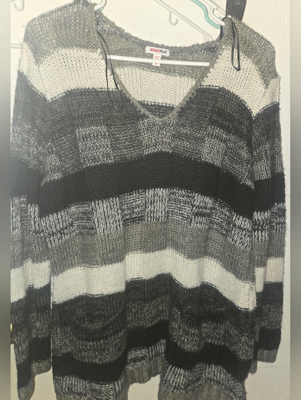 Y2k Black And Gray Bongo Plus Sweater